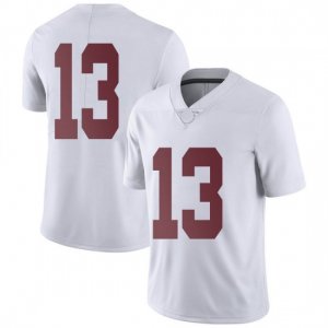 NCAA Men's Alabama Crimson Tide #13 Malachi Moore Stitched College Nike Authentic No Name White Football Jersey TD17W22EO